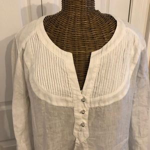 Max Mara Weekend 100 % linen white tunic , size L